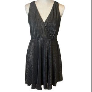 Kardashian Kollection Women's Black Gold A-Line Dress - Size M